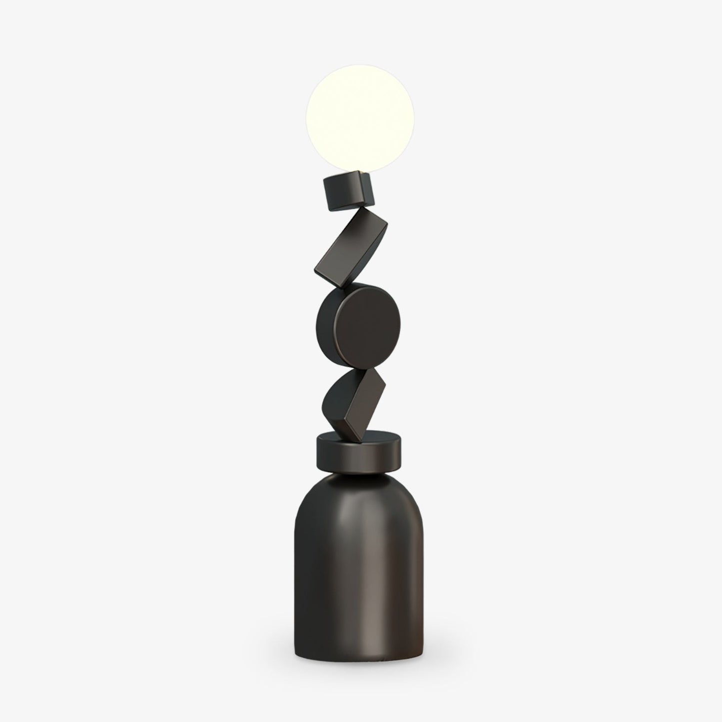 Monolith Cube Floor Lamp with LED Light and Dimmable Switch