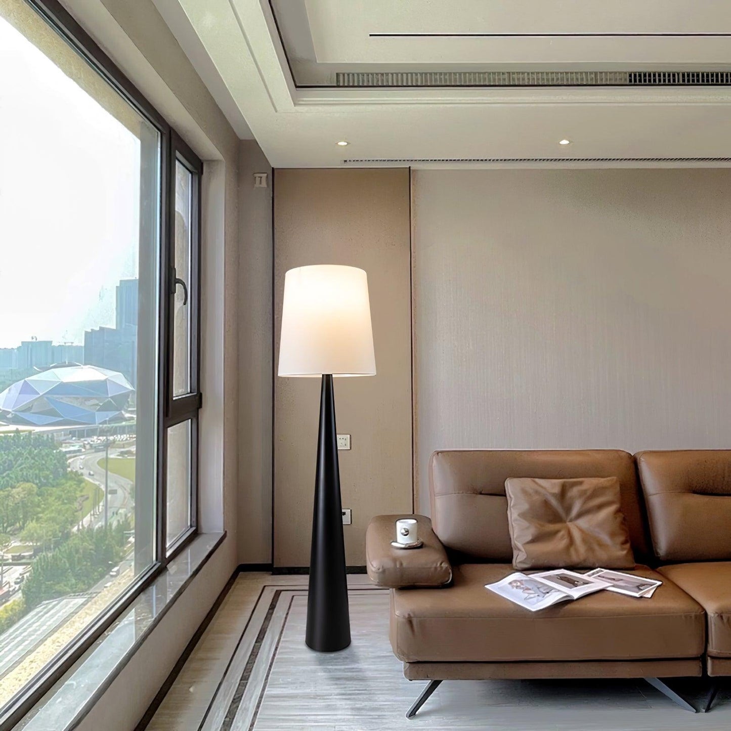 Montenegro Floor Lamp - Black Iron LED Indoor Lighting