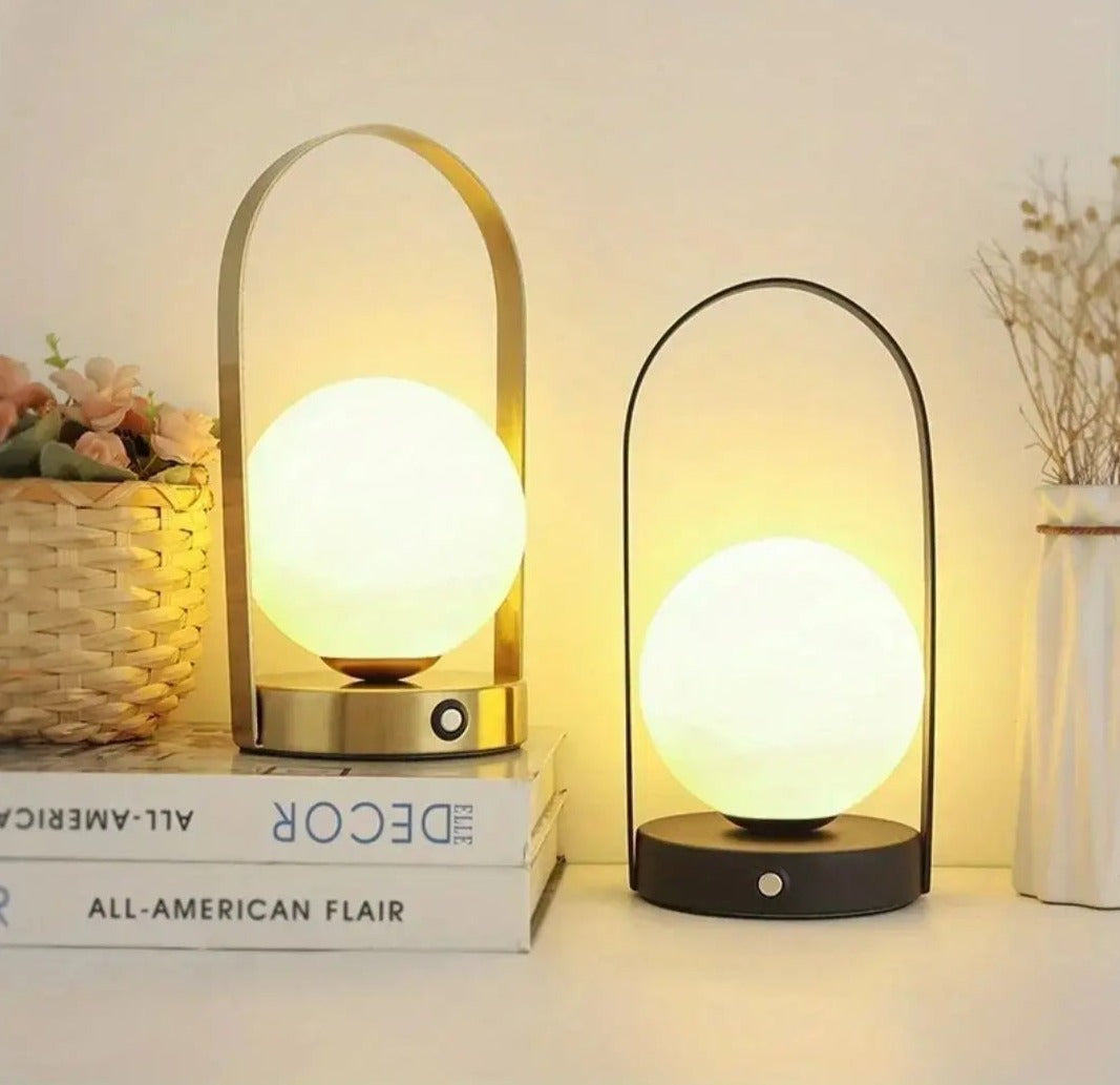 Stylish Portable LED Table Lamp with Touch Control Rechargeable Battery