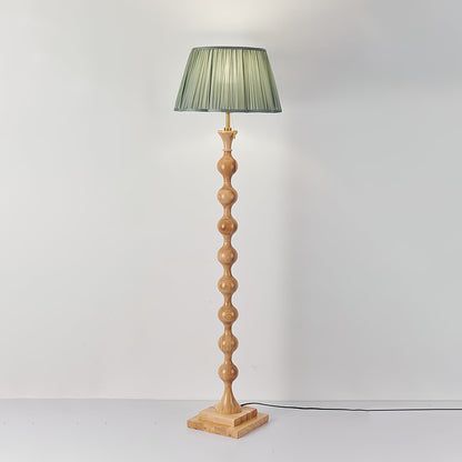 Artemisia Floor Lamp with Sculptural Black Base and White Shade