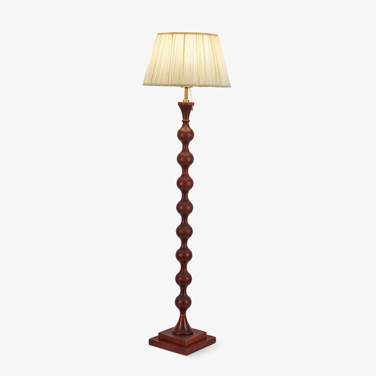 Artemisia Floor Lamp with Sculptural Black Base and White Shade