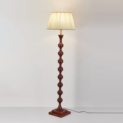 Artemisia Floor Lamp with Sculptural Black Base and White Shade