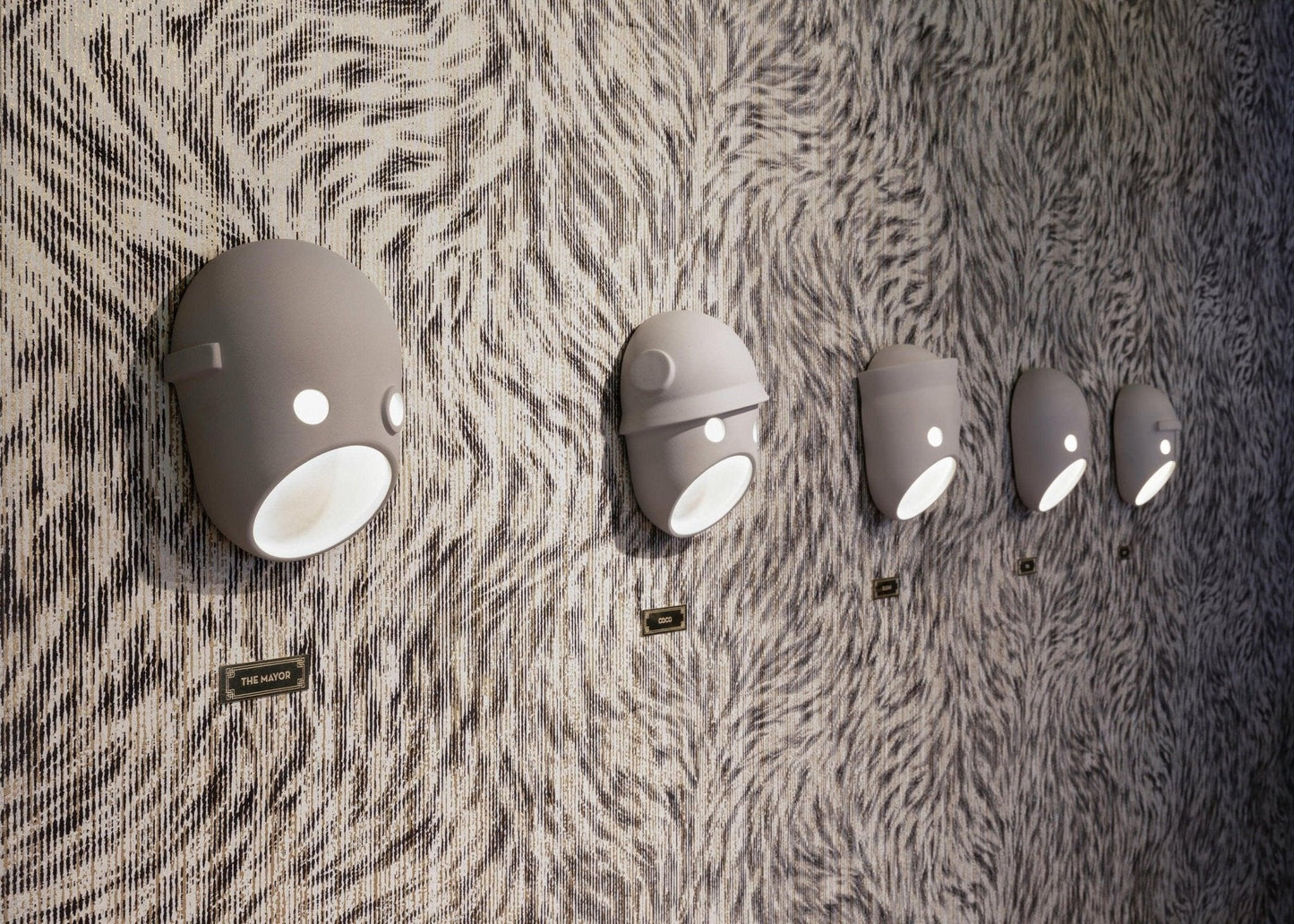 Mask Wall Light - LED Indoor Decorative Light Fixture Set of 2