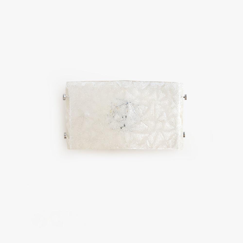 Murano Glass Wall Light with Integrated LED, Chrome Finish