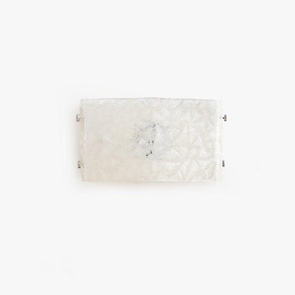 Murano Glass Wall Light with Integrated LED, Chrome Finish