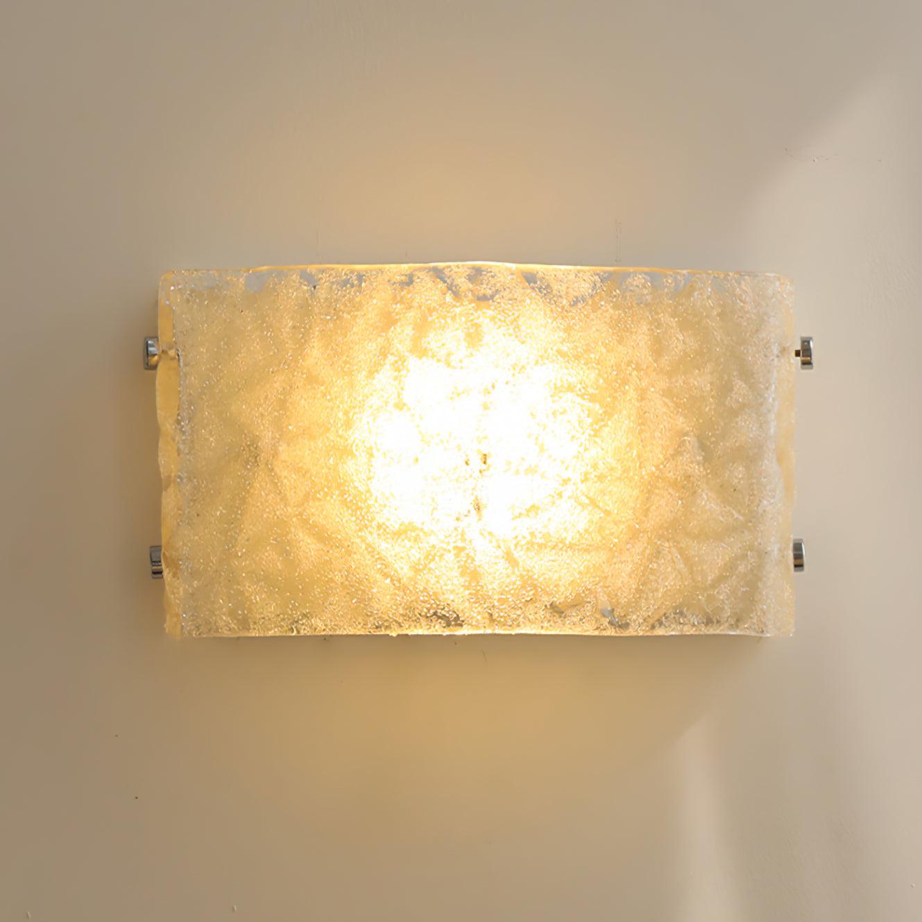 Murano Glass Wall Light with Integrated LED, Chrome Finish