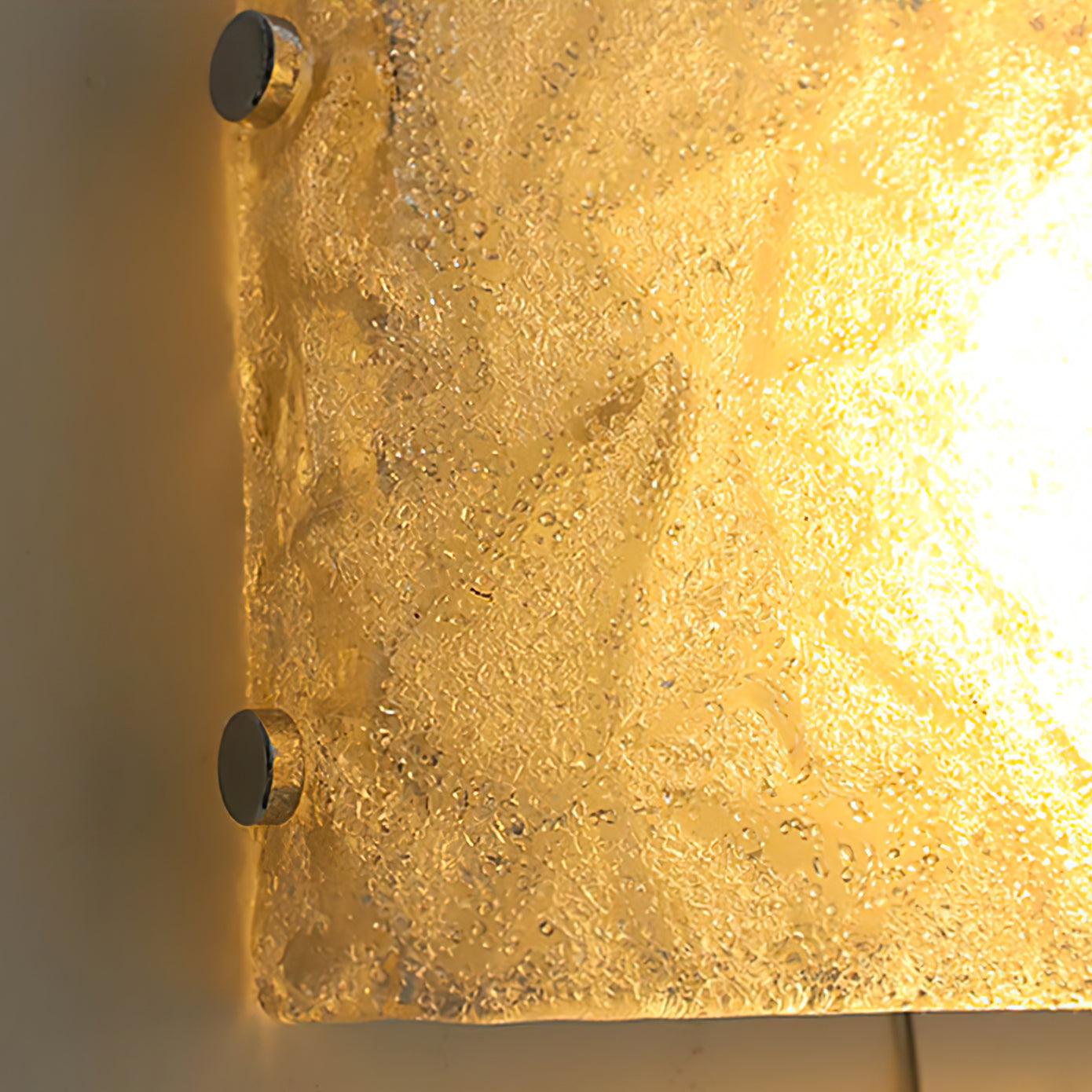 Murano Glass Wall Light with Integrated LED, Chrome Finish