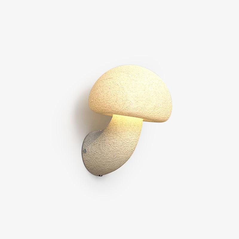 Mushroom Resin Plug-in Wall Lamp with LED Light - 2 Pack