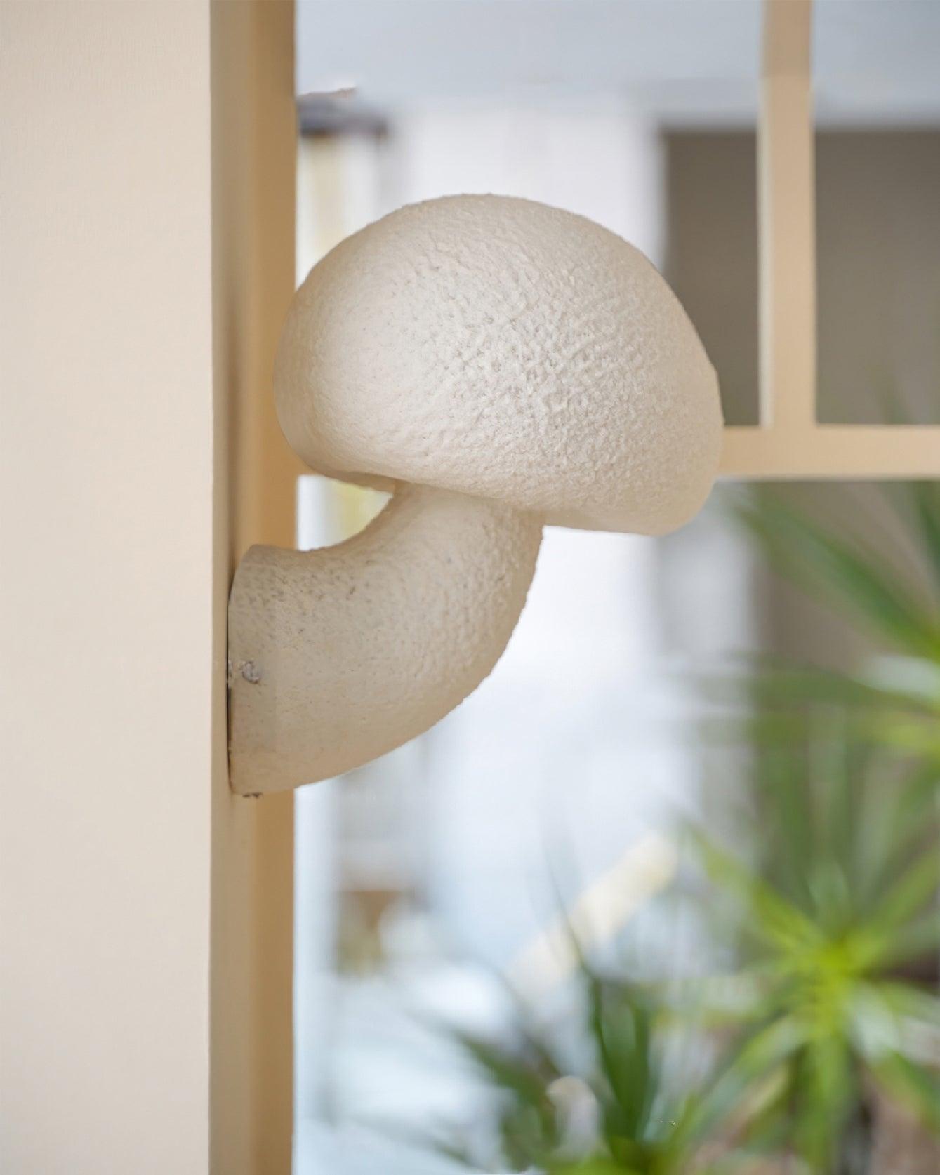 Mushroom Resin Plug-in Wall Lamp with LED Light - 2 Pack