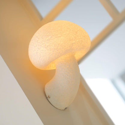 Mushroom Resin Plug-in Wall Lamp with LED Light - 2 Pack