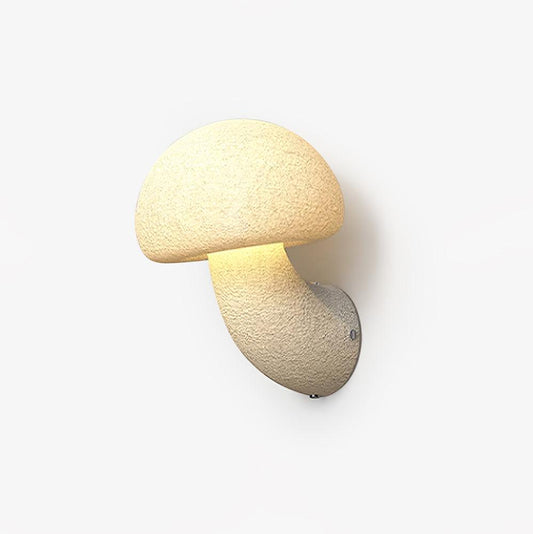 Mushroom Resin Wall Lamp with LED Lighting - Set of 2
