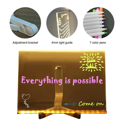 Schreibe Auf Neon Desk Lamp - LED Light Up Whiteboard