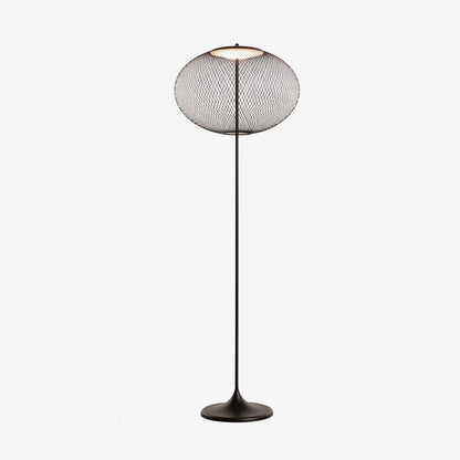 Metallic Meshwork Floor Lamp with Integrated LED Light