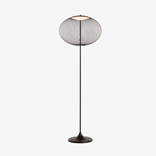 Metallic Meshwork Floor Lamp with Integrated LED Light
