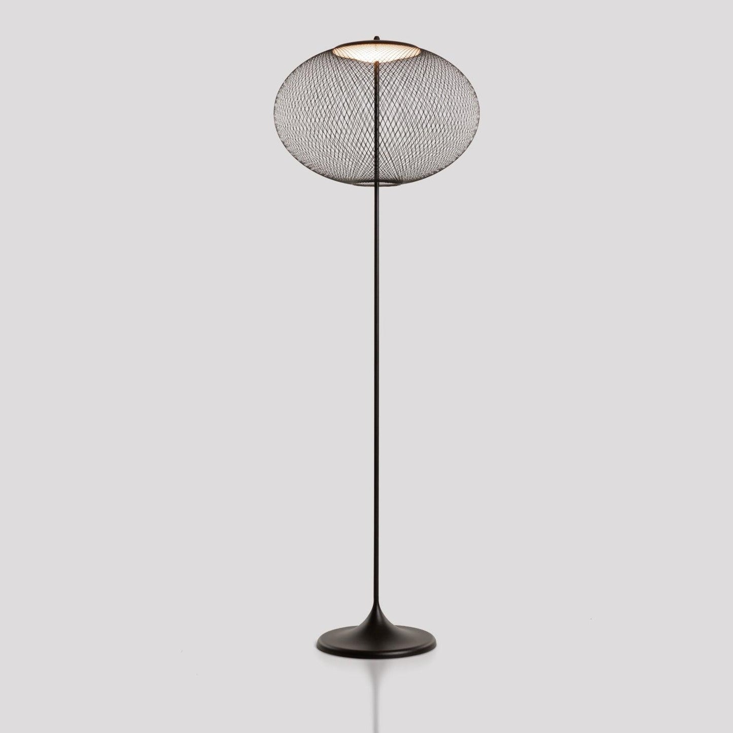 Metallic Meshwork Floor Lamp with Integrated LED Light