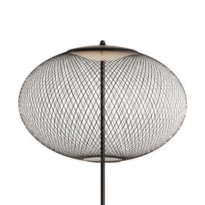 Metallic Meshwork Floor Lamp with Integrated LED Light