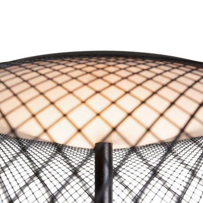 Metallic Meshwork Floor Lamp with Integrated LED Light