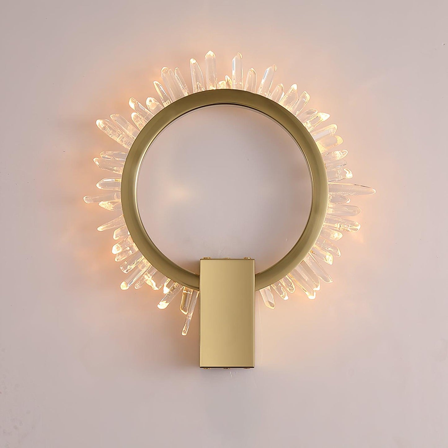 Natural Crystal Wall Lamp - Modern LED Indoor Lighting