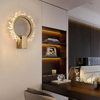 Natural Crystal Wall Lamp - Modern LED Indoor Lighting