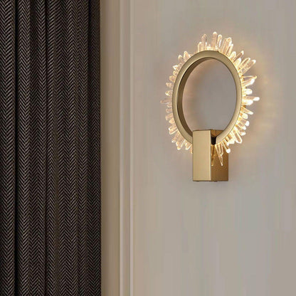 Natural Crystal Wall Lamp - Modern LED Indoor Lighting