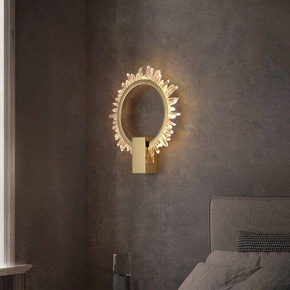 Natural Crystal Wall Lamp - Modern LED Indoor Lighting