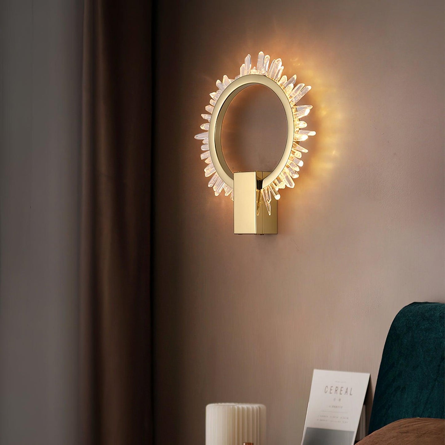 Natural Crystal Wall Lamp - Modern LED Indoor Lighting