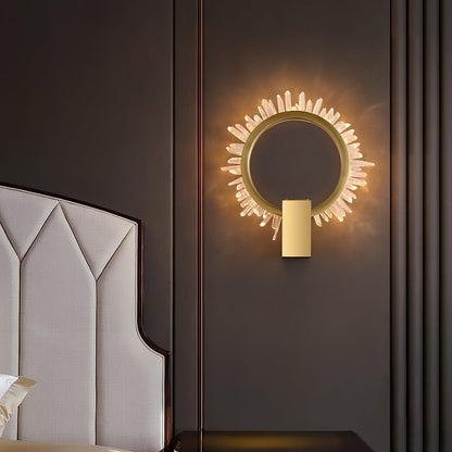 Natural Crystal Wall Lamp - Modern LED Indoor Lighting