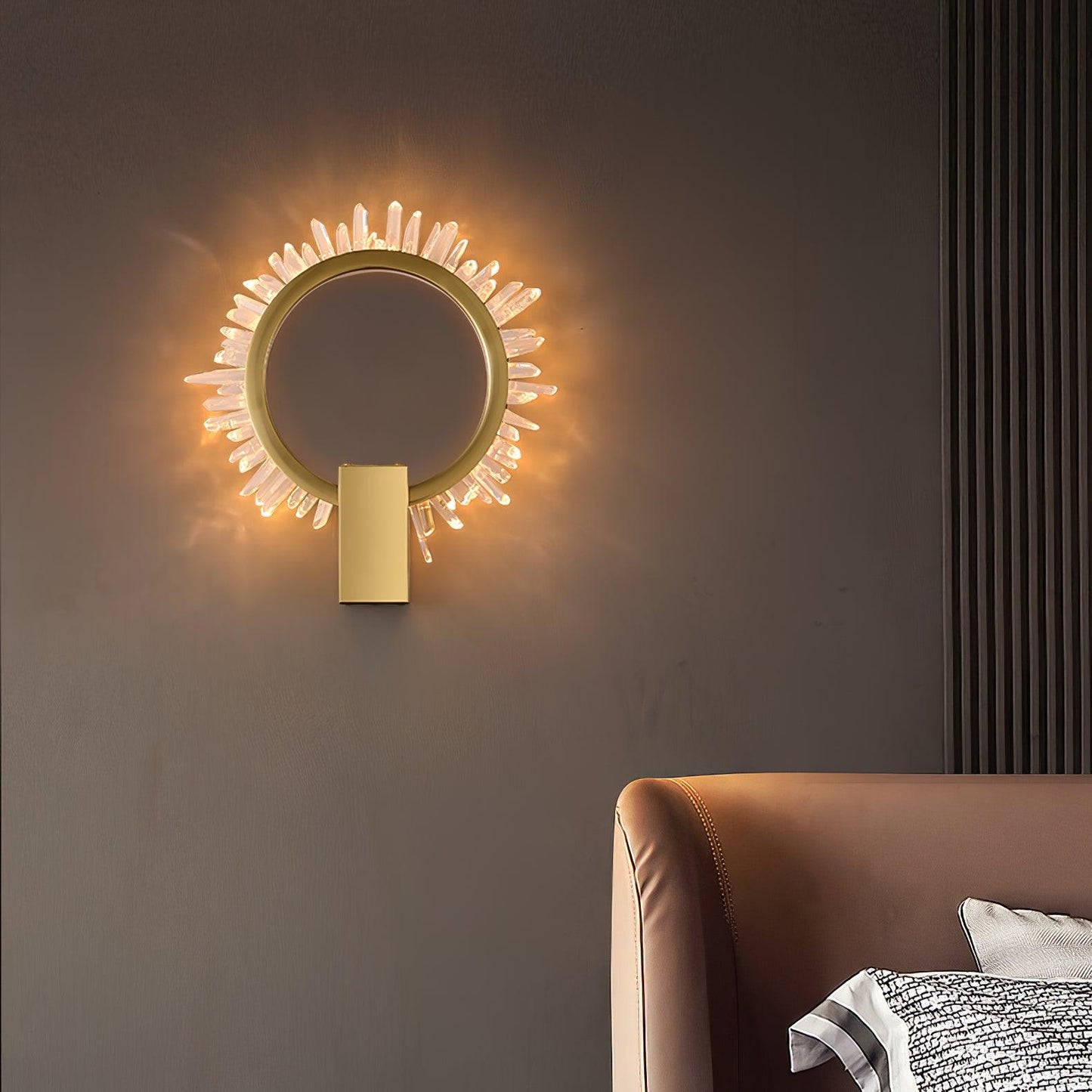 Natural Crystal Wall Lamp - Modern LED Indoor Lighting