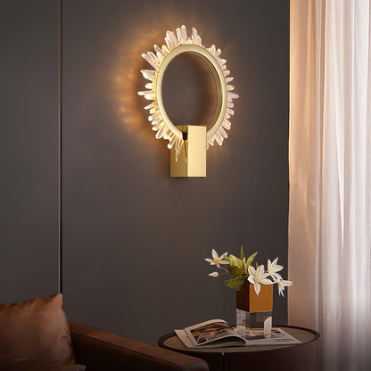 Natural Crystal Wall Lamp - Modern LED Indoor Lighting