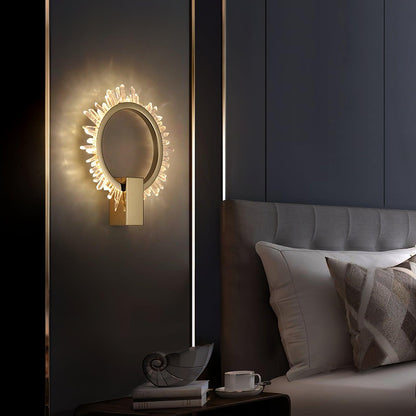 Natural Crystal Wall Lamp - Modern LED Indoor Lighting