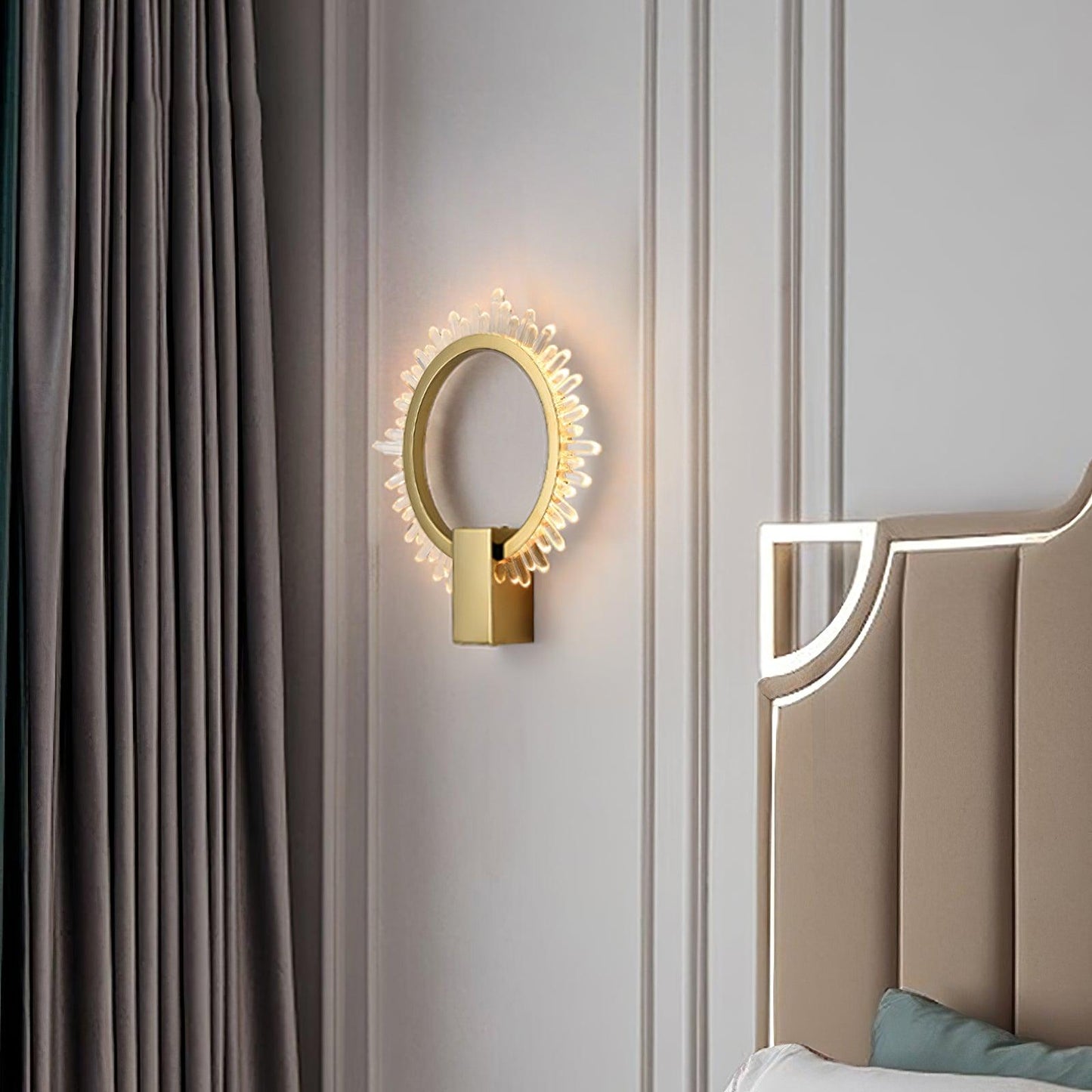 Natural Crystal Wall Lamp - Modern LED Indoor Lighting