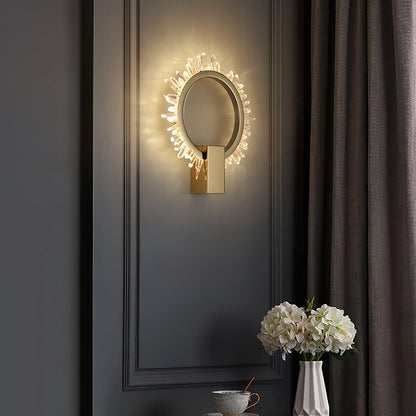 Natural Crystal Wall Lamp - Modern LED Indoor Lighting