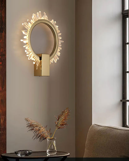 Natural Crystal Wall Lamp - Modern LED Indoor Lighting