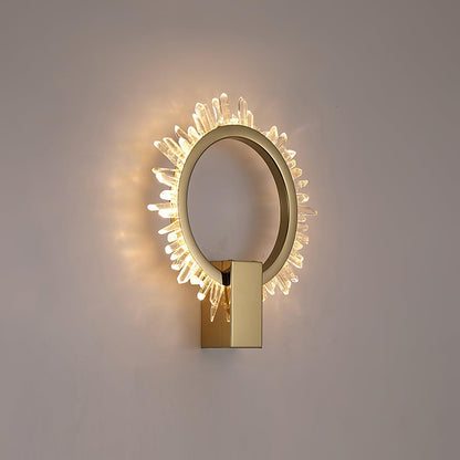 Natural Crystal Wall Lamp - Modern LED Indoor Lighting
