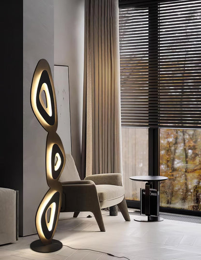Nevis Floor Lamp - Modern LED Design with Black Shade