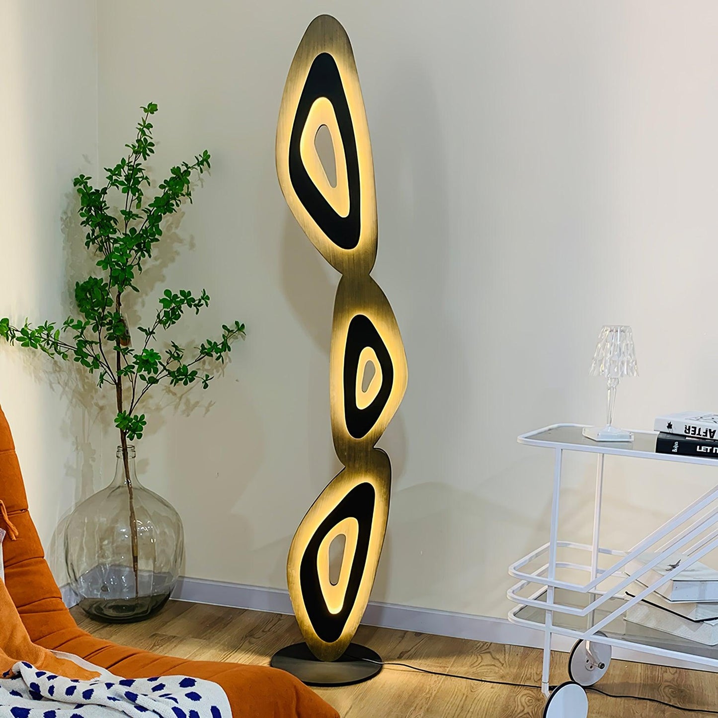 Nevis Floor Lamp - Modern LED Design with Black Shade