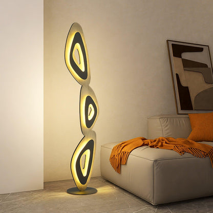 Nevis Floor Lamp - Modern LED Design with Black Shade