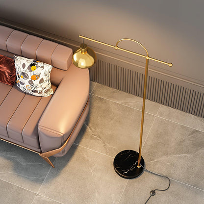 Nidal Floor Lamp - Modern LED Indoor Lighting - Black Gold