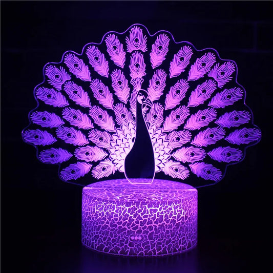 MagicColor - Peacock Dream Night Light LED 3D Lamp