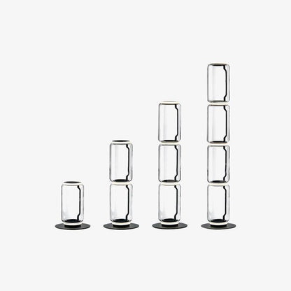 Bamboo Glass Floor Lamp with Integrated LED Light, Stylish Design