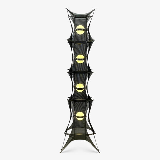 Noir Mesh Tower Floor Lamp - LED Indoor Lighting Fixture