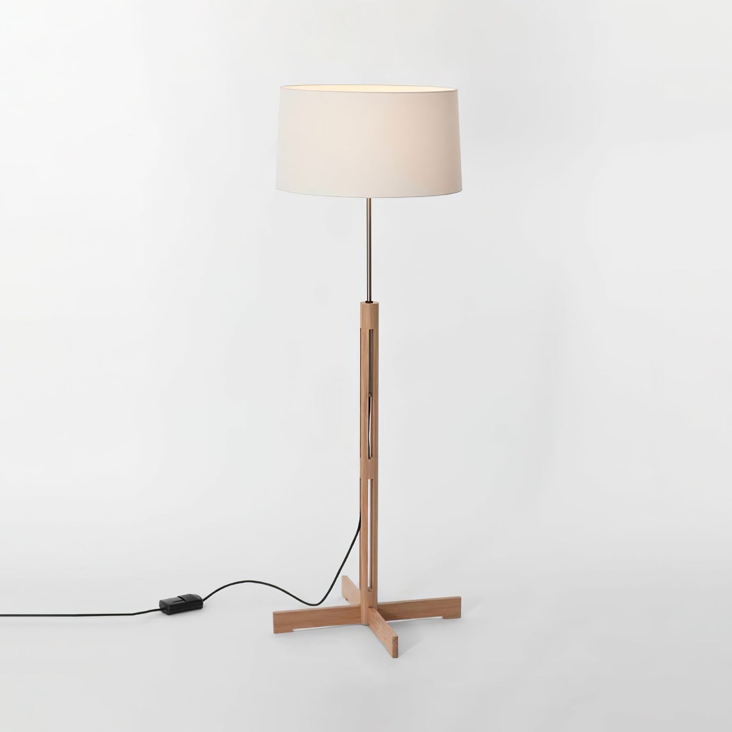 Nordic Frame Floor Lamp - LED Wooden Design for Indoors
