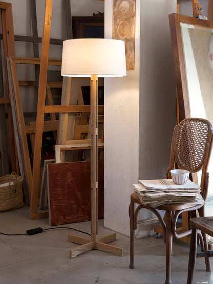 Nordic Frame Floor Lamp - LED Wooden Design for Indoors