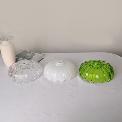 Vintage Glazed Floral Hanging Lamp - Elegant Glass Pendant