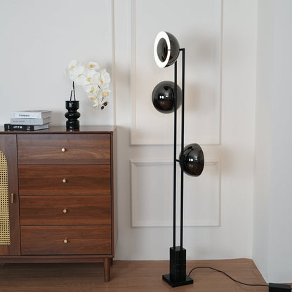 O3 Floor Lamp Modern Black LED Three-Light Indoor Lighting