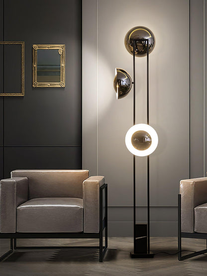 O3 Floor Lamp Modern Black LED Three-Light Indoor Lighting