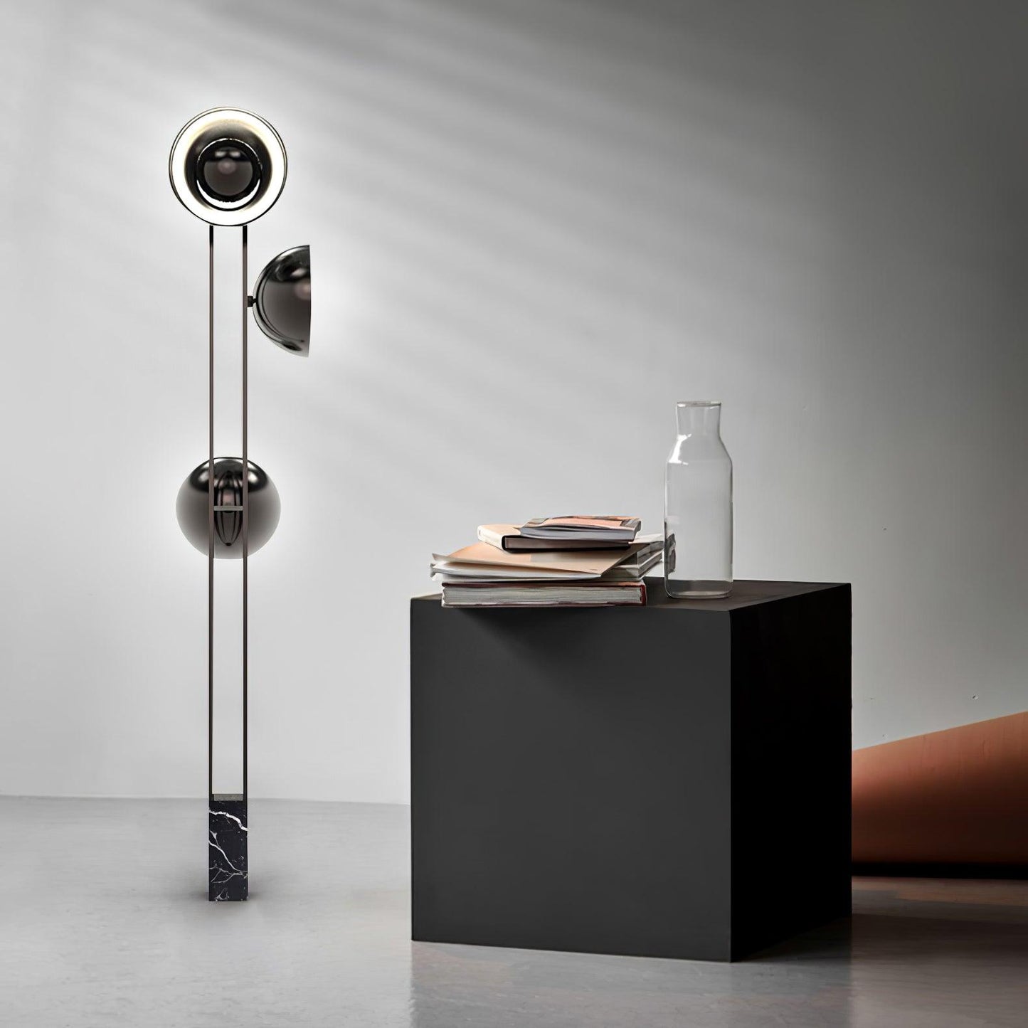 O3 Floor Lamp Modern Black LED Three-Light Indoor Lighting