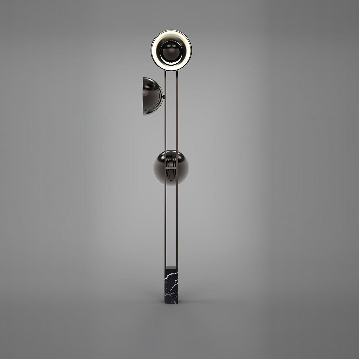 O3 Floor Lamp Modern Black LED Three-Light Indoor Lighting