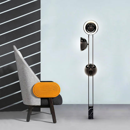 O3 Floor Lamp Modern Black LED Three-Light Indoor Lighting