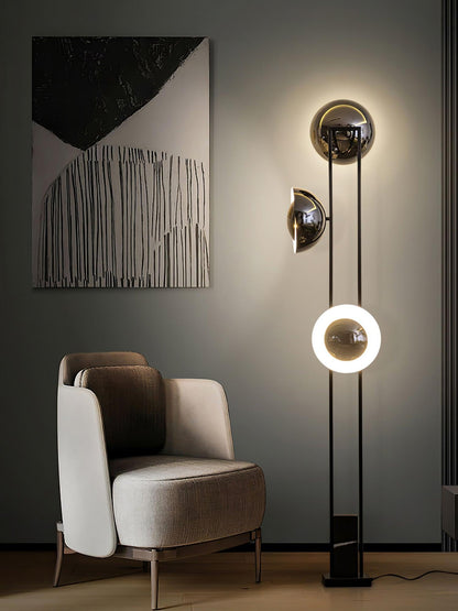 O3 Floor Lamp Modern Black LED Three-Light Indoor Lighting